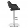 Chaise de bar Chrome Tissu - Nuevo Gris Foncé