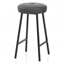 Tabouret de Bar Faux Cuir - Buzz Gris