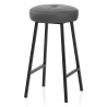 Tabouret de Bar Faux Cuir - Buzz Gris