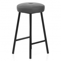 Tabouret de Bar Faux Cuir - Buzz Gris