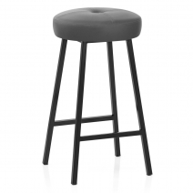 Tabouret de Bar Faux Cuir - Buzz Gris