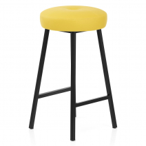 Tabouret de Bar Faux Cuir - Buzz Jaune