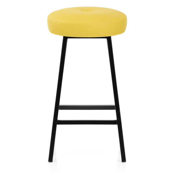 Tabouret de Bar Faux Cuir - Buzz Jaune