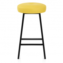 Tabouret de Bar Faux Cuir - Buzz Jaune