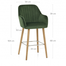 Chaise de bar Bois Velours - Rio Vert