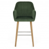 Chaise de bar Bois Velours - Rio Vert