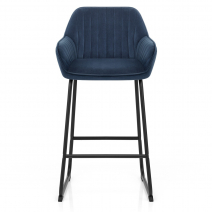 Chaise de Bar Velours - Kanto Bleu