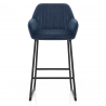 Chaise de Bar Velours - Kanto Bleu