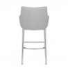 Chaise de Bar Chrome Tissu - Orion Gris