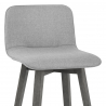 Chaise de Bar Bois Tissu - Tide Gris