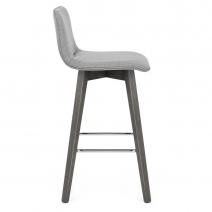 Chaise de Bar Bois Tissu - Tide Gris