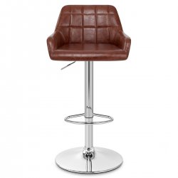 Tabouret de Bar Faux Cuir Antique - Eagle Marron