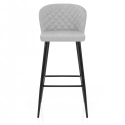 Tabouret de Bar Tissu - Haut Strand Gris