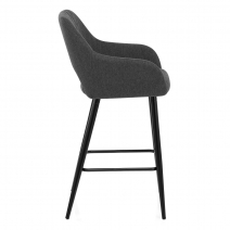 Tabouret de Bar Tissu - Lopez Gris Foncé