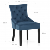 Chaise Velours Bois Noir - Verdi Bleu