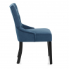 Chaise Velours Bois Noir - Verdi Bleu