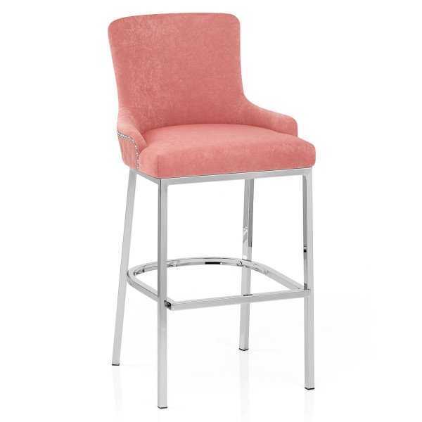 Tabouret de Bar Velours - Blush Rose Tabouret de Bar Velours - Blush Rose