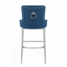 Tabouret de Bar Velours - Blush Bleu