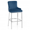 Tabouret de Bar Velours - Blush Bleu