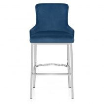 Tabouret de Bar Velours - Blush Bleu