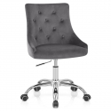 Chaise de Bureau Velours - Sofia Gris Foncé