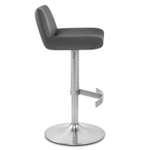 Tabouret de Bar Cuir Véritable - Christiana Gris