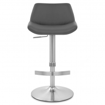Tabouret de Bar Cuir Véritable - Christiana Gris