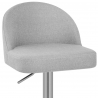 Tabouret de Bar Tissu Chrome Brossé - Mimi Gris
