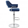 Skyline Chrome Stool Velvet