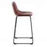 Chaise de Bar Faux Cuir - Tucker Marron