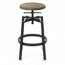 Tabouret de Bar Bois Foncé - Industrial Turner