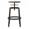 Tabouret de Bar Bois Foncé - Industrial Turner