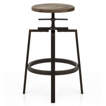 Tabouret de Bar Bois Foncé - Industrial Turner