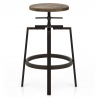 Tabouret de Bar Bois Foncé - Industrial Turner