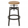 Tabouret de Bar Bois Clair - Industrial Turner 