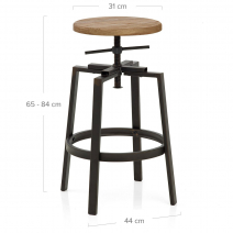 Tabouret de Bar Bois Clair - Industrial Turner 