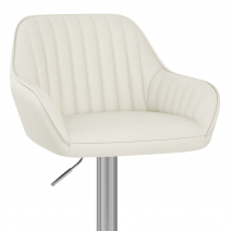 Tabouret de Bar Cuir Véritable - Tokyo Crème