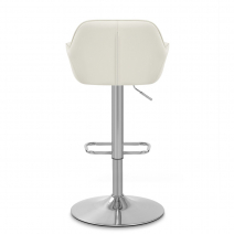 Tabouret de Bar Cuir Véritable - Tokyo Crème