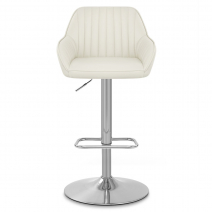 Tabouret de Bar Cuir Véritable - Tokyo Crème