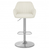 Tabouret de Bar Cuir Véritable - Tokyo Crème