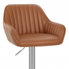 Tabouret de Bar Cuir Véritable - Tokyo Marron