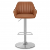 Tabouret de Bar Cuir Véritable - Tokyo Marron