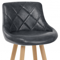 Tabouret de Bar Faux Cuir Antique - Fuse Gris