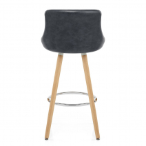 Tabouret de Bar Faux Cuir Antique - Fuse Gris
