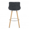Tabouret de Bar Faux Cuir Antique - Fuse Gris