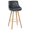 Tabouret de Bar Faux Cuir Antique - Fuse Gris
