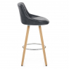 Tabouret de Bar Faux Cuir Antique - Fuse Gris