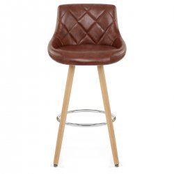 Tabouret de Bar Faux Cuir Antique - Fuse Marron