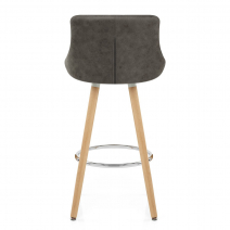 Tabouret de Bar Faux Cuir - Fuse Gris Foncé