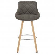 Tabouret de Bar Faux Cuir - Fuse Gris Foncé